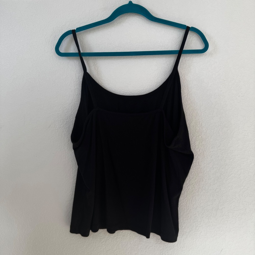Stars Above Black Ribbed Tank‎ Top Women's Plus Size XXL